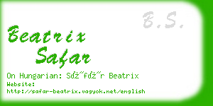 beatrix safar business card